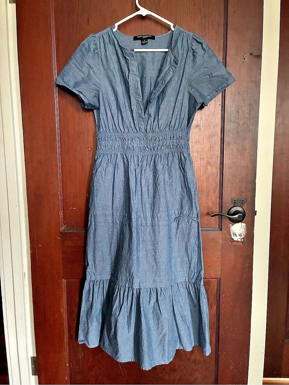 French Connection Midi Dress in Blue Size Small